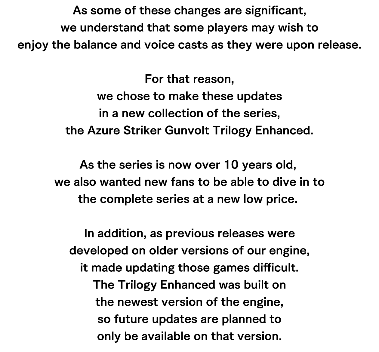 Changes from Past Versions07
