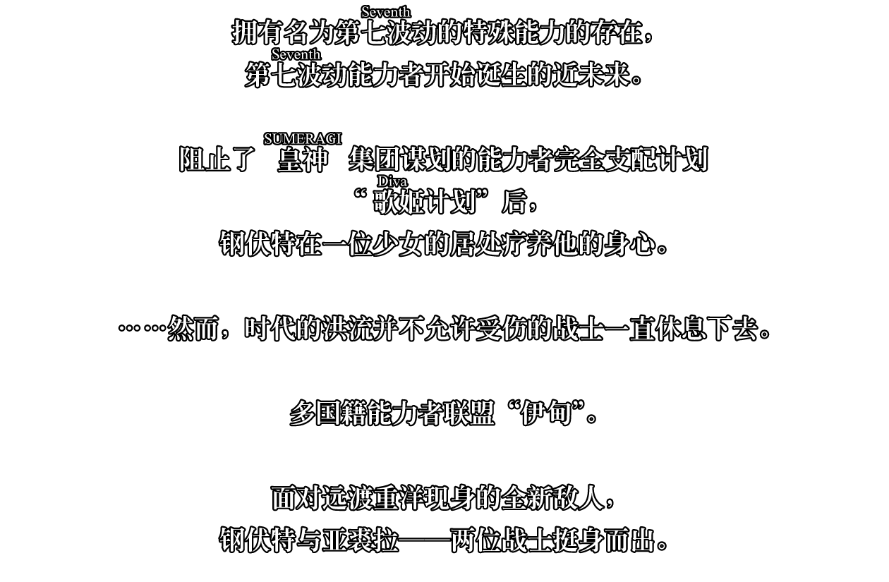 拥有名为第七波动（Seventh）的特殊能力的存在，第七波动（Seventh）能力者开始诞生的近未来。