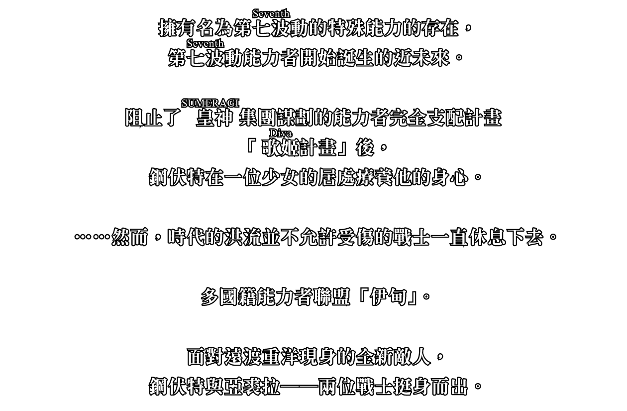 擁有名為第七波動（Seventh）的特殊能力的存在，第七波動（Seventh）能力者開始誕生的近未來。