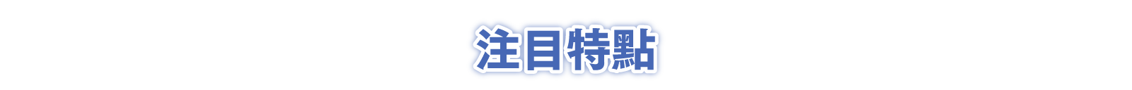注目特點
